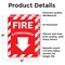 Signmission Fire Extinguisher with Arrow OSHA ANSI Sign, Vinyl Decal, 5in W x 7in L, 2PK OS-2PACK-MISC-D-57-L-19492 - alternate 2